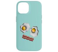 Bacon and Eggs Visage Funny Breakfast Oeufs au Plat Ballon Style Ballon Coque pour iPhone 14