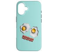 Bacon and Eggs Visage Funny Breakfast Oeufs au Plat Ballon Style Ballon Coque pour iPhone 16