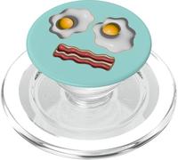 Bacon and Eggs Visage Funny Breakfast Oeufs au Plat Ballon Style Ballon PopSockets PopGrip pour MagSafe