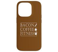 Bacon Coffee Fitness, entraînement et entraînement de Motivation Coque pour iPhone 14 Pro