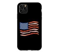 Bacon Drapeau Américain Cochon Stars Barbecue Amoureux de Viande Coque pour iPhone 11 Pro Max