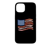 Bacon Drapeau Américain Cochon Stars Barbecue Amoureux de Viande Coque pour iPhone 13