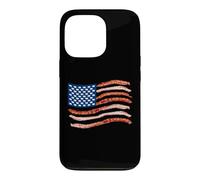 Bacon Drapeau Américain Cochon Stars Barbecue Amoureux de Viande Coque pour iPhone 13 Pro