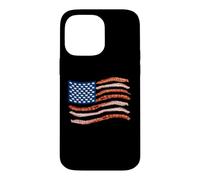 Bacon Drapeau Américain Cochon Stars Barbecue Amoureux de Viande Coque pour iPhone 14 Pro Max