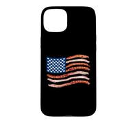 Bacon Drapeau Américain Cochon Stars Barbecue Amoureux de Viande Coque pour iPhone 15 Plus