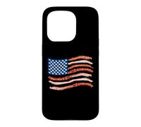 Bacon Drapeau Américain Cochon Stars Barbecue Amoureux de Viande Coque pour iPhone 15 Pro