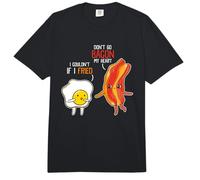 Bacon Egg Pun Breakfast Don't Go Bacon on My Heart Kawaii Comfort Colors Adult Heavyweight T-Shirt