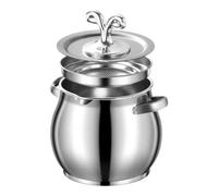 Bacon Grease Container | Pot à graisse avec couvercle Strainer | Pot à huile en acier inoxydable pour la cuisine | Bacon Greases Can With Strainer Led - Pour la cuisine Cuisson des fêtes de fin