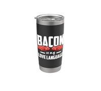 Bacon Is My Love Language Mode de vie sain Régime cétogène Gobelet isotherme en acier inoxydable double paroi