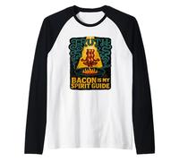 Bacon is My Spirit Guide - Méditation Amusante et Vibrations de vérité Manche Raglan