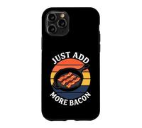 Bacon Lover Just Add More Bacon Cast Iron Skillet Retro Coque pour iPhone 11 Pro