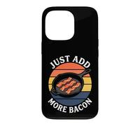 Bacon Lover Just Add More Bacon Cast Iron Skillet Retro Coque pour iPhone 13 Pro