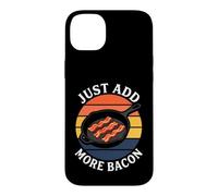Bacon Lover Just Add More Bacon Cast Iron Skillet Retro Coque pour iPhone 14 Plus