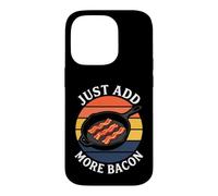 Bacon Lover Just Add More Bacon Cast Iron Skillet Retro Coque pour iPhone 14 Pro