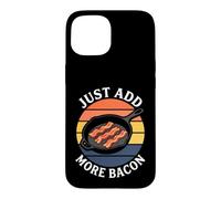 Bacon Lover Just Add More Bacon Cast Iron Skillet Retro Coque pour iPhone 15