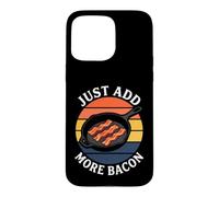 Bacon Lover Just Add More Bacon Cast Iron Skillet Retro Coque pour iPhone 15 Pro Max
