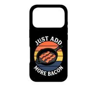 Bacon Lover Just Add More Bacon Cast Iron Skillet Retro Coque pour iPhone 17 Pro