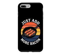 Bacon Lover Just Add More Bacon Cast Iron Skillet Retro Coque pour iPhone 7 Plus/8 Plus