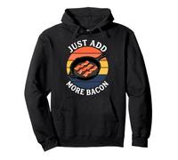 Bacon Lover Just Add More Bacon Cast Iron Skillet Retro Sweat à Capuche