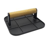 Bacon Press, Burger Press, Aluminum Alloy Meat Smasher with Anti-Scalding Anti-Slip Handle for Home, Kitchen, Picnic, Camping, Outdoor BBQ, 6.3x6.3x2.36 inches, 1 Piece, 261g
