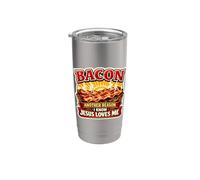 Bacon Une autre raison pour laquelle je sais que Jésus m'aime Christian Keto Gobelet isotherme en acier inoxydable double paroi