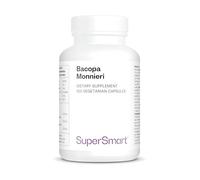 Bacopa Monnieri - Extrait de Feuilles de Baccosides Concentré (50%) - Contribue à Améliorer la Mémoire, les Capacités d’Apprentissage et le Traitement de l’Information - Supersmart