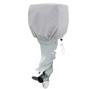 BaCover Bache Moteur Bateau, Housse de Protection pour Moteur de Bateau Imperméable 600D Couverture de Moteur Hors-Bord,Gris,250~300HP(90x60x80cm)