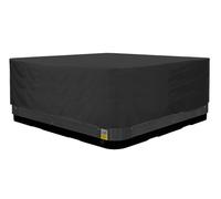 BaCover Couverture pour Bain à Remous Extérieur, Housse de Protection pour Spa en Tissu Oxford 210D Imperméable Anti-poussière Bache de Piscine Carrée,Noir,220x220x85cm