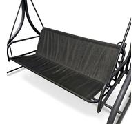 BaCover Housse de Rechange pour Siège de Balancelle, Toile d'Assise 600D Oxford Imperméable, Remplacement pour Balançoire de Jardin 2/3 Places, Haute Résistance et Durable,Noir,160x58x58cm