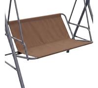 BaCover Housse de Rechange pour Siège de Balancelle Universelle, Toile 600D Oxford Imperméable, Remplacement Assise Balançoire Jardin, Résistant aux Intempéries,café,110x(45+55) cm