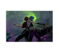 bacrhjlb Poster de la série télévisée Arcane, Jinx et Vi - Décoration de chambre à coucher, bureau, chambre, cadeau - 30 x 45 cm