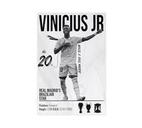 bacrhjlb Vinicius Jr Real Madrid Poster sur toile pour décoration de chambre à coucher, bureau, chambre, cadeau 30 x 45 cm