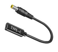 Bacron Adaptateur USB C vers DC 100 W - Câble 5,5 x 2,5 mm - Fiche vers DC 19 V - Adaptateur USB C vers 5,5 x 2,5 mm - Pour ordinateur portable Asus série routeur, imprimante, camping-car, générateur