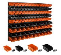 Bacs à bec - BOTLE - Lot de 114 - Orange et Noir - Empilables - 115 x 78 cm