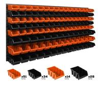 Bacs à bec - BOTLE - Lot de 127 - Orange et Noir - Empilables - 177 x 78 cm