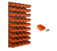 Bacs à bec - BOTLE - Lot de 45 - Orange - 58 x 117 cm - Empilables pour rangement organisé