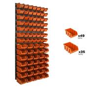 Bacs à bec - BOTLE - Lot de 81 - Orange - Empilables - 58 x 117 cm