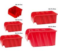 Bacs à bec de stockage rouge Bacs à bec de stockage gerbable Bacs à bec de stockage divers. Dimensions, Taille:P-6 440x315x180mm