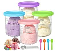 Bacs à Crème Glacée,4 Pièces Accessoires pour Récipients à Crème Glacée 680ML,Récipient Creami pour la machine à glace Ninja Creami,avec Couvercle,pour la série NC501 NC500,sans BPA