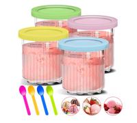 Bacs à Crème Glacée pour Ninja CREAMi Deluxe Sorbetière Machine, Creami Lot de 4 récipients à glace avec couvercle pour sorbetière Ninja passent au lave-vaisselle pour NC501EU NC501 NC500