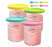 Bacs À Crème Glacée -YIKXIULF - 4 PCS - 680 ML - Avec Couvercle Et Cuillère - Compatible Ninja Ice Cream Maker NC501 NC500