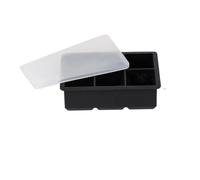 Bacs À Glaçons Bac à glaçons en Silicone, boule de glace, moule congélation carré, machine avec couvercle, 4/6/8 grilles(6 Grids Ice Cube)