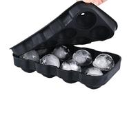 Bacs À Glaçons Bac à glaçons en Silicone, boule de glace, moule congélation carré, machine avec couvercle, 4/6/8 grilles(8 Grids Ice Cube)