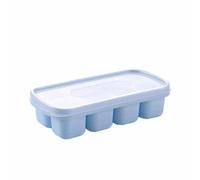 Bacs à Glaçons Carrés En Silicone avec Couvercle Faciles à Retirer Empilable, Reutilisable pour Nourriture Bébé Whisky, Boissons Bac à Glacon en silicone Jelly (Blue, Taille unique)