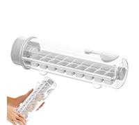 Bacs À Glaçons Pour Congélateur - Bacs À Glaçons Pour Congélateur Avec Couvercle,18 Cases Rotation Démoulage Facile Matériau Alimentaire Accessoires Pour Boissons Fraîches Jus Café Whisky Bourbon
