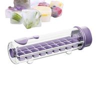 Bacs À Glaçons Pour Congélateur | Bacs À Glaçons Pour Congélateur Avec Couvercle,18 Cases Rotation Démoulage Facile Matériau Alimentaire Accessoires Pour Boissons Fraîches Jus Café Whisky Bourbon