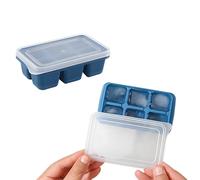 Bacs à Glaçons pour Congélateur, Mini Moule à Glaçons avec Couvercle et Fond en Silicone, Facile à Détacher, Petits Moules Empilables, sans BPA, Idéaux pour Whisky, Cocktails, Bière