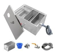 Bacs À Graisse Commerciaux Pour Cuisines de Restaurant, Intercepteur En Acier Inoxydable, Entrée Supérieure, Séparateur Eau-Huile Des Eaux Usées/40 * 25 * 23Cm/16 * 10 * 9In