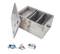Bacs À Graisse Commerciaux Pour Restaurants Sous Évier, Intercepteur En Acier Inoxydable, Entrée Supérieure, Séparateur Eau-Huile Pour Eaux Usées Pour Cuisines D'Hôtel/60 * 40 * 30Cm/24 * 16 * 12In