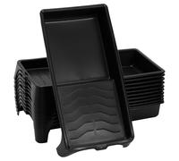 Bacs à Peinture Noirs, Lot de 12 Bacs en Plastique pour Peinture pour Rouleaux de 10 cm, Réutilisables avec Certaines Peintures